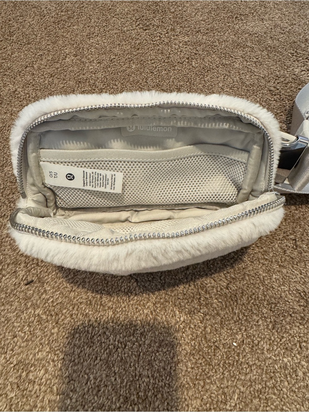 Fuzzy Cream Lululemon Crossbody Belt Bag - Picture 3 of 3